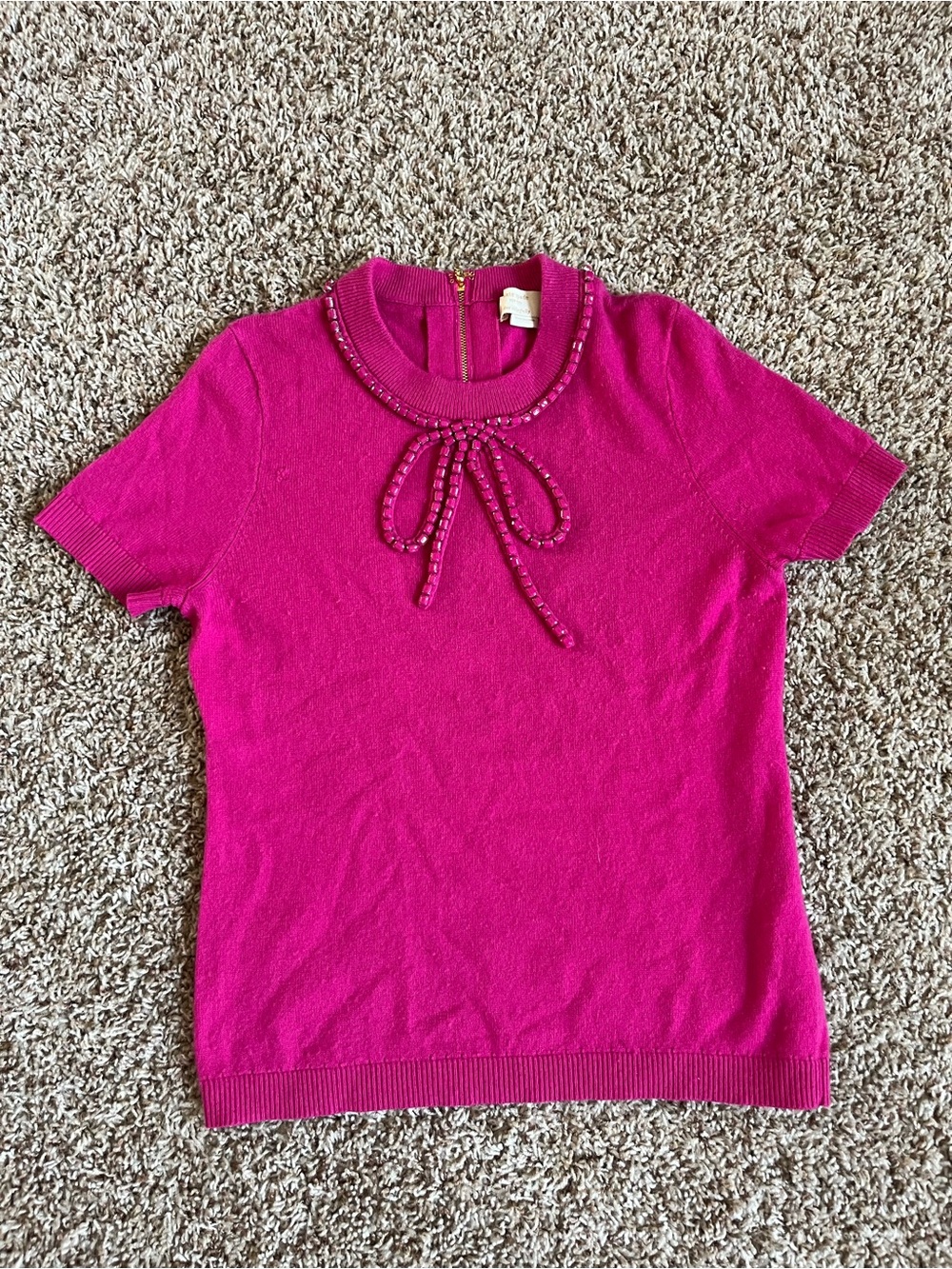 Kate Spade Ellis jeweled neck sweater